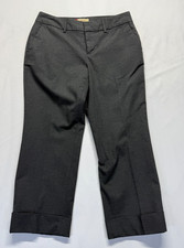 Gap Cropped Dress Pants Womens 6 Gray Stretch Mid Rise Business Formal Wear