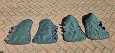 Cob Size Green And Navy Blue Cottage Craft Horse Travel Boots