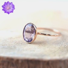 African Amethyst Gemstone 925 Sterling Silver Handmade Jewelry Ring Gift For