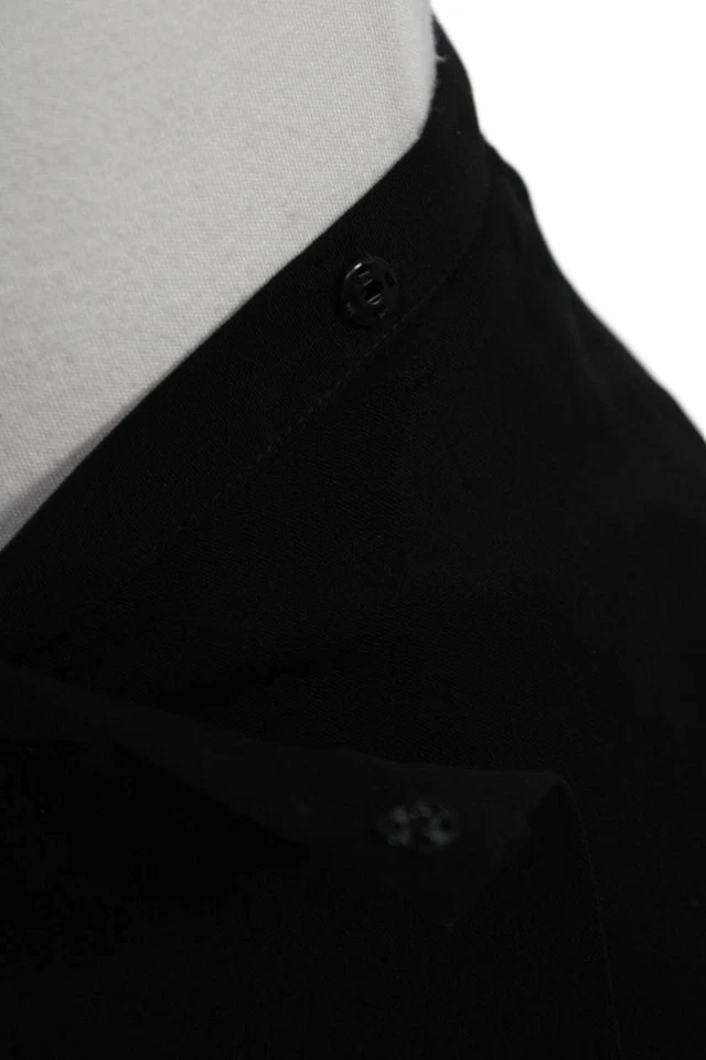 Piazza Sempione Women Straight Pencil Skirt Black Pure New Wool Size 38 - Image 4 of 4