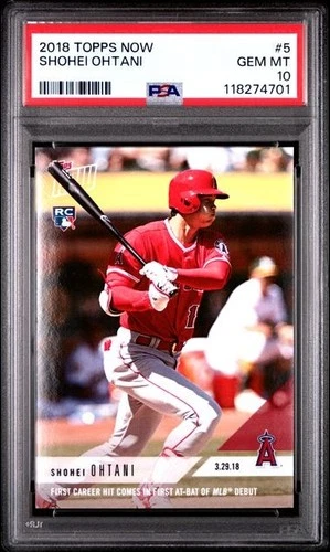 2018 Topps Now Shohei Ohtani RC #5 PSA 10