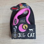 Flexi Retractable Classic Cord Lead Pink 3m For Cats Up to 8kg NEW