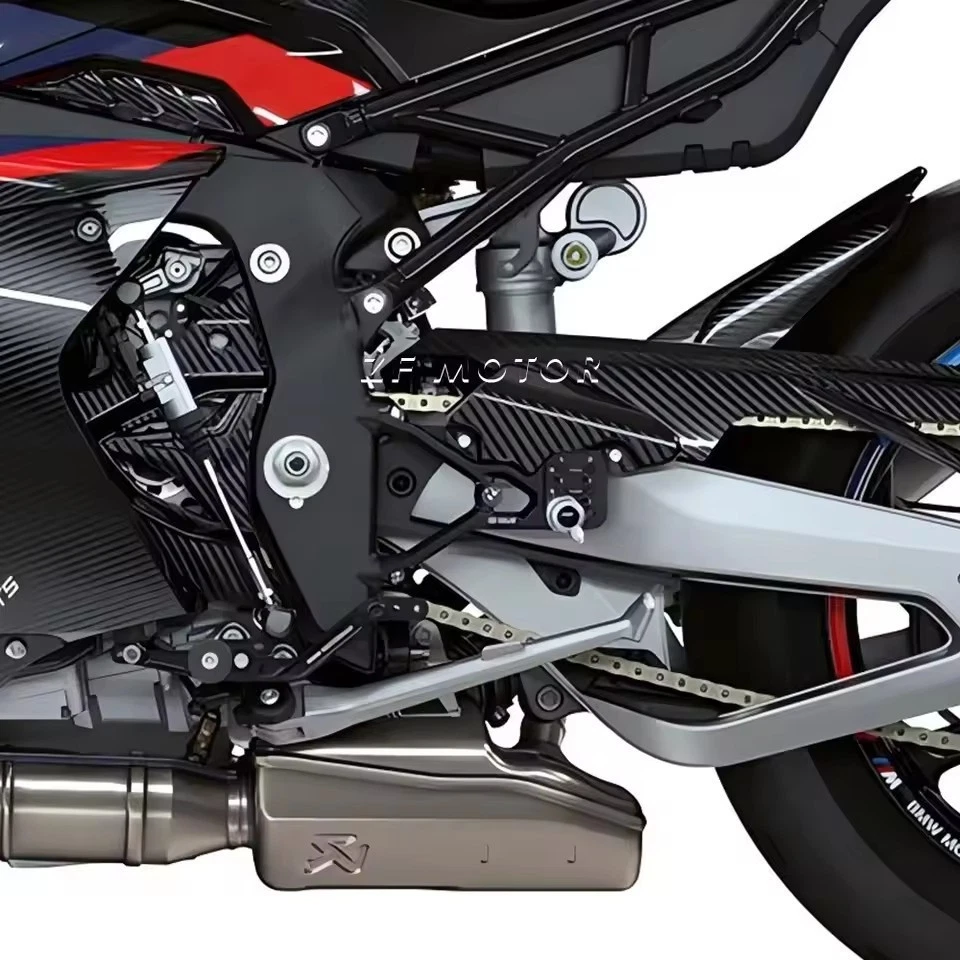 For S1000RR M1000RR 2019-2025 Rearsets Pedal Footrest carbon fiber Heel Guard - Image 2 of 4