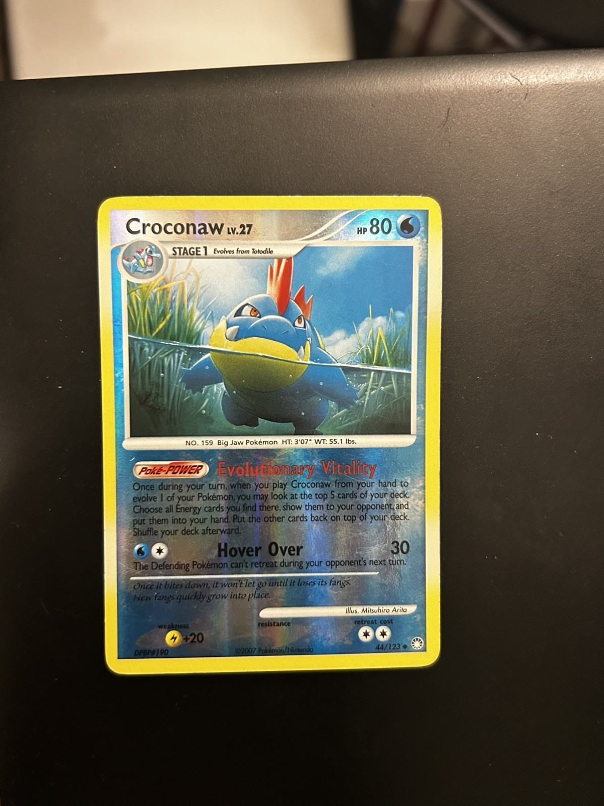 Croconaw 44/123 Mysterious Treasures Reverse Holo Pokemon Card - LP