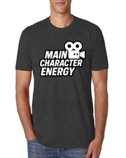 Main Character Energy Funny Viral Gen Z Meme Mens Premium Tri Blend Shirt