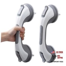 Suction Shower Grab Bar 2 Pack, Grab Bars for Bathtubs 12.2" Grey 2 Pack