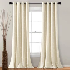 Lush Decor Swirl Light Filtering Window Curtain Panel Pair -