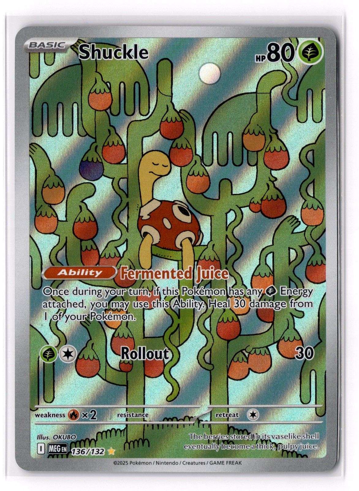 Shuckle 136/132 ME01: Mega Evolution Holo NM