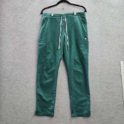 FIGS Women Scrub Pants SMALL Green Cargo PO#1700 27'' Inseam READ