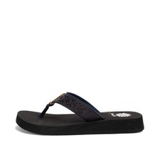 Yellow Box Women's Benji Flip Flop Navy New