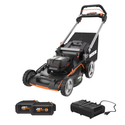 WORX Nitro Self Propelled Mower 21in Cordless 2 Batteries Special Deal