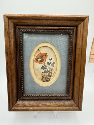#ad #ad Original Watercolor Sharon Boudin Framed Bird Art Small Vintage Signed Minn. $55.00