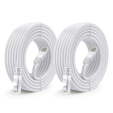 Cat 6 Ethernet Cable 30 ft 2-Pack - High-Speed LAN Cable Internet Cable Patch...