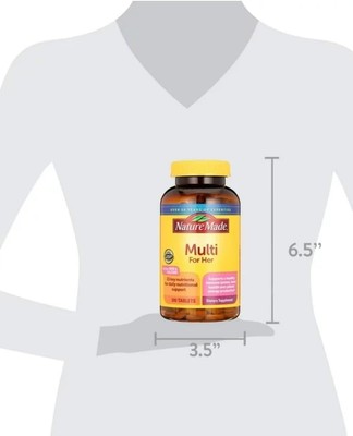 Nature Made Multivitamin For Her Women s Supplement 23 Nutrients 300 Tablets