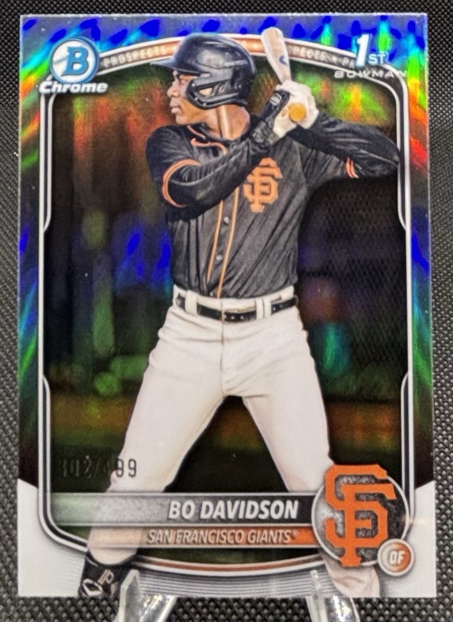 Bo Davidson 2025 Bowman Chrome 1st Refractor /499 SF Giants