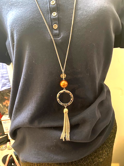 Paparazzi Bold Balancing Act Brown Necklace With Earrings