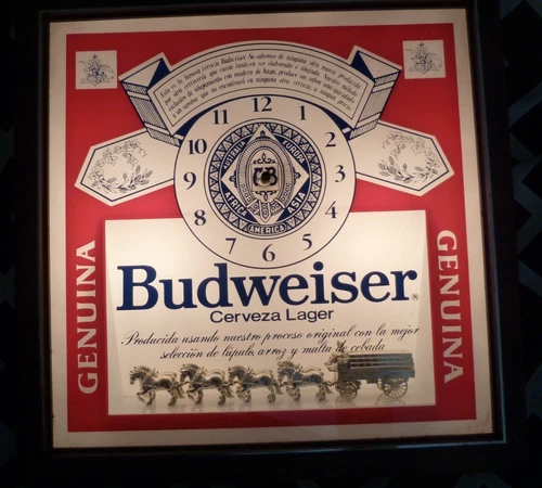 Vintage Budweiser King Of Beers Indoor Electric Sign Clock Light 80s AS-IS Parts