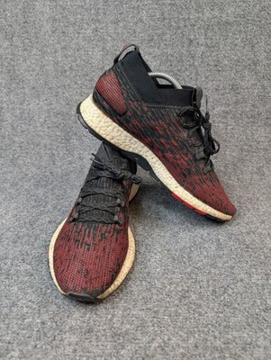 adidas PureBoost DPR Shoes Mens 10 Black Red Boost Running Sneakers CG7148