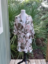 Victoria's Secret Robe Sz M/L Pink Floral Satin Here Comes the Bride