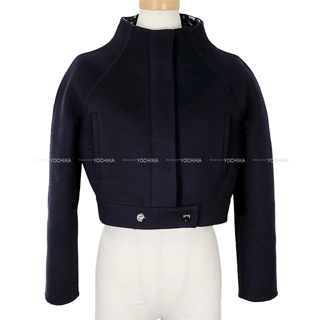 Dior — 2023SS Dior Women's Cropped Coat in Oblique Navy Wool/Silk #34 Rider jacket[...