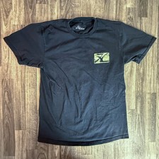 Hobie Surf Graphic Tee Mahi Mahi Wahoo Fish Art Black T-Shirt Size Small