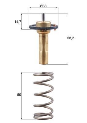 Mahle TX 265 89D Thermostat, KüHlmittel FüR Ford Volvo-image