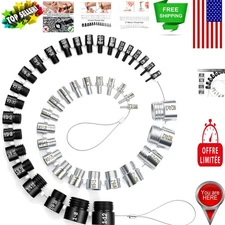 Professional Nut and Bolt Thread Checker - 45 Gauges for Fast Size Verification