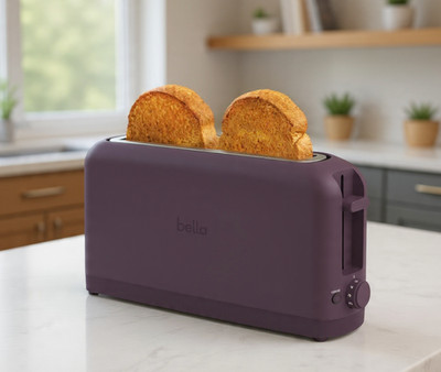 2 Slice Slim Toaster, Fits-anywhere Kitchenware, 6 Setting Shade Control with Re