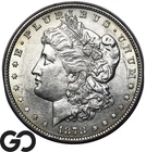 1878 Morgan Silver Dollar Coin, Better Date, Flashy Choice BU+