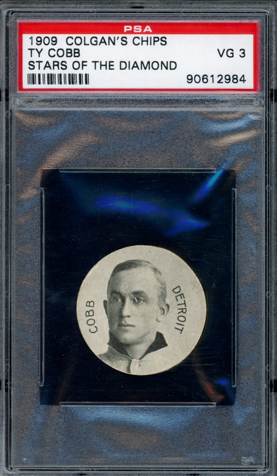 Ty Cobb 1909-11 Colgan's Chips Detroit Tigers Rare HOF Card Georgia Peach PSA 3
