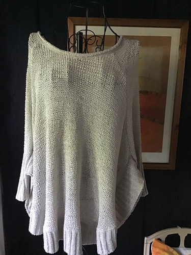 Phase 8 Cream Beige Poncho Batwing Style Sweater Jumper - Size 14 - Picture 2 of 7