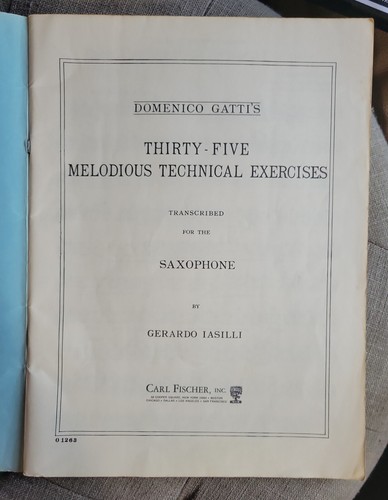 Domenico Gatti's 35 MELODIOUS TECHNICAL EXERCISES FOR THE SAXOPHONE 1924 - Picture 2 of 5