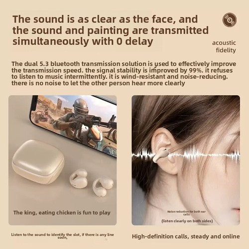 Hot JX80 Klips do uszu Bezprzewodowe słuchawki Bluetooth z inteligentnym wyświetlaczem cyfrowym - Zdjęcie 4 z 27