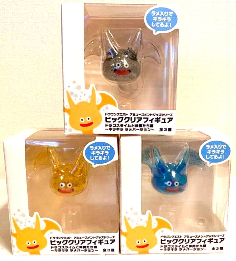 Dragon Quest Big Clear Figure 3 Types Set Glitter ver. Drake Slime