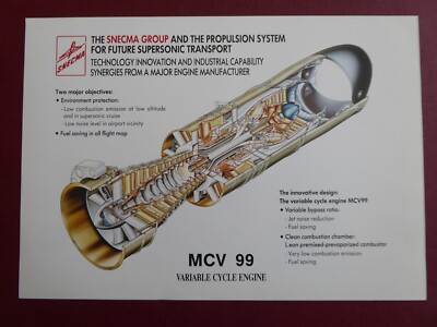 DOKUMENT PUB SNECMA MCV 99 VARIABLER ZYKLUS FLUGZEUG MOTOR ÜBERSCHALL TRANSPORT