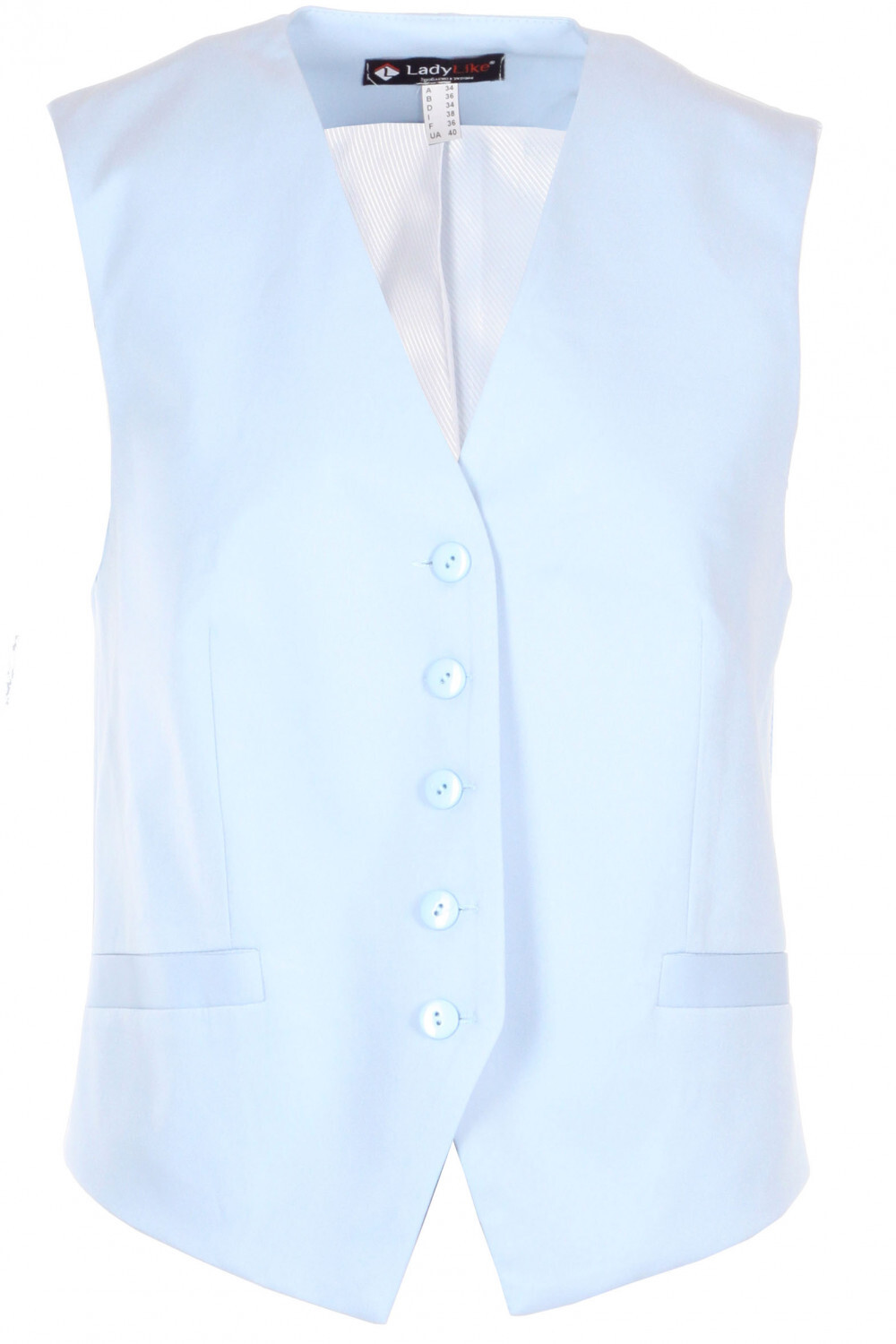 Жилетка коротка блакитна Size 0, 2, 4, 6, 8 US NEW