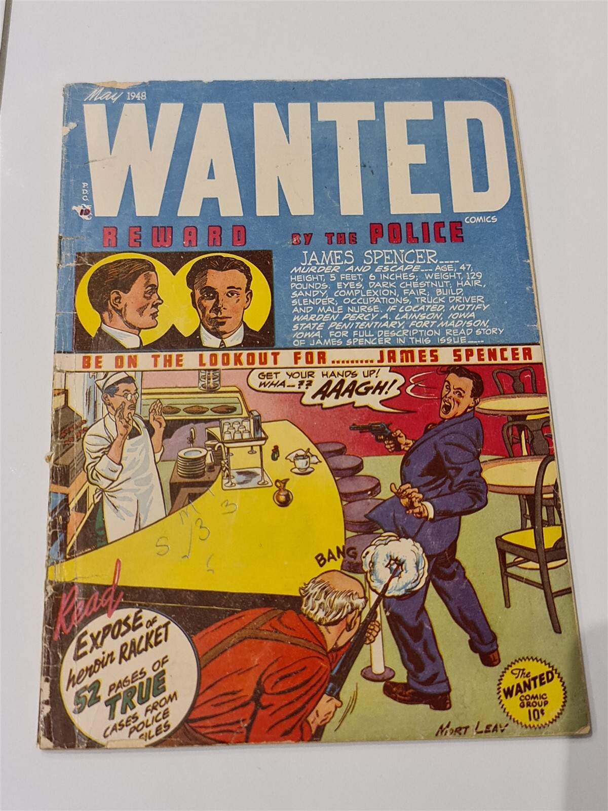WANTED COMICS #13 G/VG (3.0) MAY 1948 DRUGS HEROIN TOYTOWN READ ...