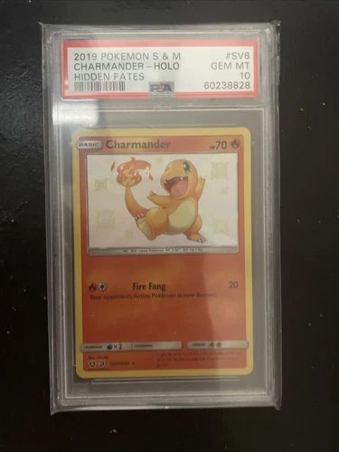 Pokémon TCG Charmander Hidden Fates SV6/SV94 Holo Shiny Holo Rare