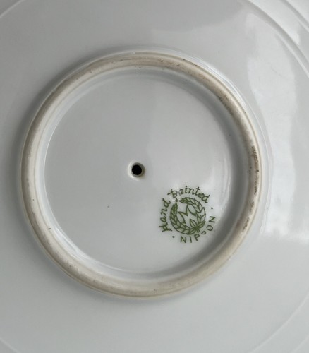Antike Nippon Japan• Morimura Bros • um 1910 handbemalte 2-stufige Servierplatte - Bild 4 von 5