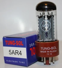 1 X Tung Sol 5AR4 rectifier tube, Brand New in Box !