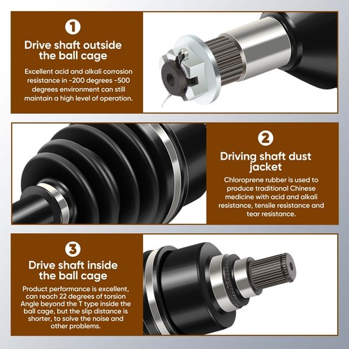 CV Axle For Arctic Cat Wildcat Trail 700 Front Left Right 2014 2015 2016 2017 - Picture 5 of 13