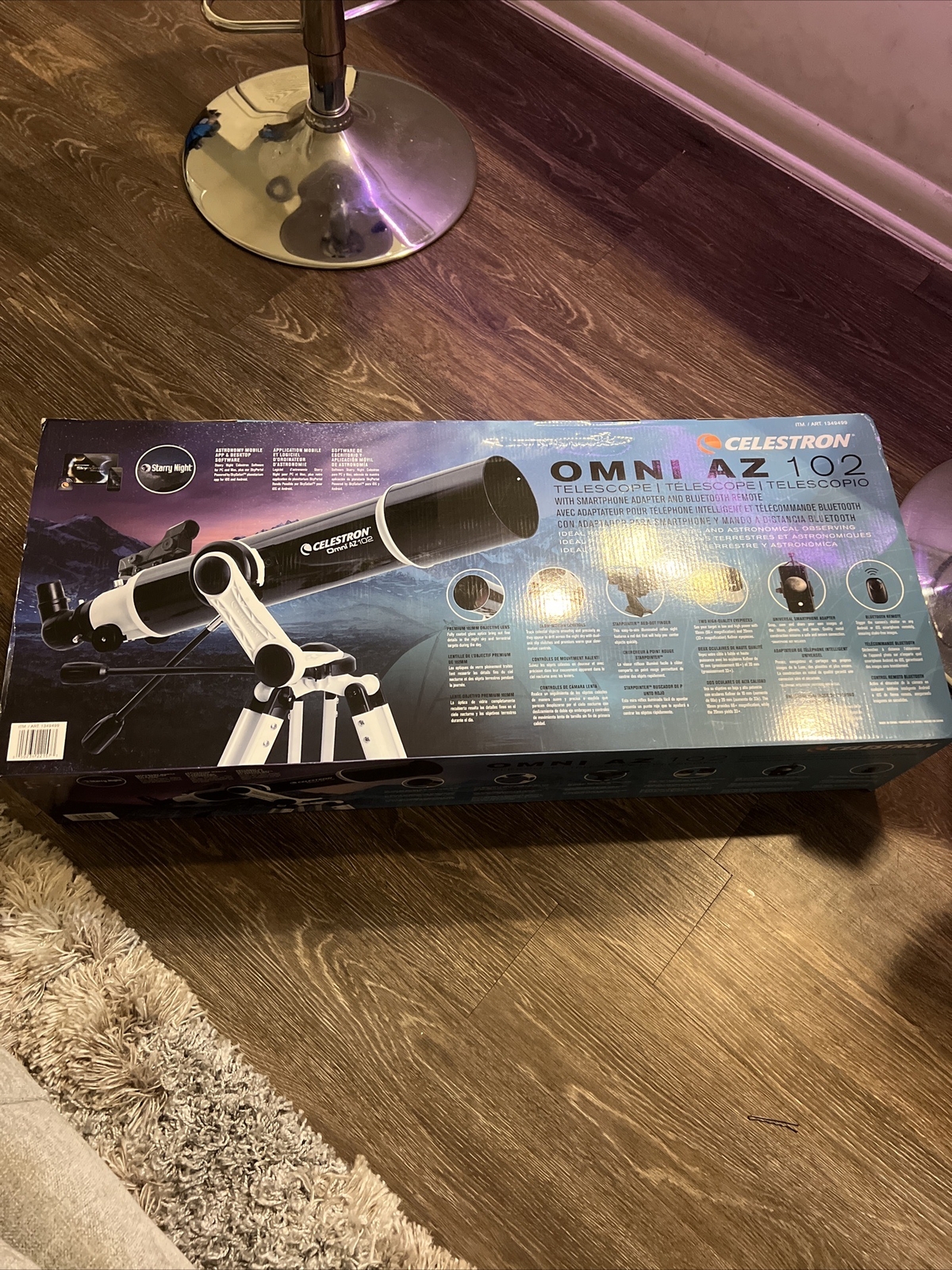 Celestron Omni AZ 102 102mm/f6.5 Refractor Telescope with Smartphone