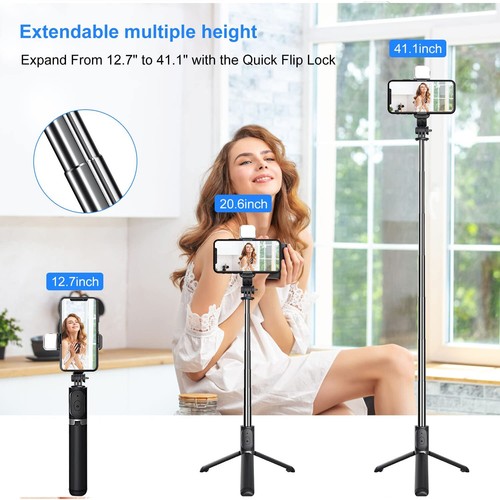 Selfie Stick Mobile Tripod Stand For iPhone Samsung Bluetooth Remote Extendable - Picture 16 of 28