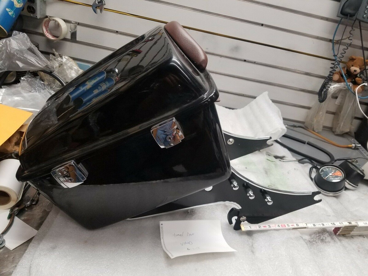 Tour Pak Harley VRod Detachable Travel Trunk Box Hard Bag Black