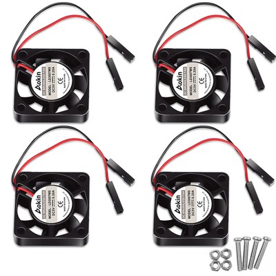4pcs 3007 Fan Black for Raspberry Pi 4 Fan 30x30x7mm Pi Brushless Cooling Fan...