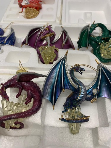 Bradford Crystal Powers Ashton Drake Höhle Drache Ornament Sammlung Lot 7/Box - Bild 7 von 7