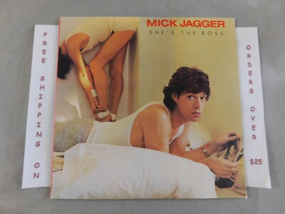 MICK JAGGER (OF ROLLING STONES) SHE'S THE BOSS 1985 LP W/ Original Lyric sleeve