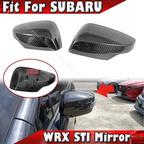 US 15-21 Carbon Fits SUBARU 4D DTO Sedan Side View Mirror Cover Dry Trim Cap Set