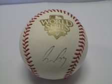 BRUCE BOCHY GIANTS MANAGER AUTOGRAPH 2010 OFFICIAL WORLD SERIES BALL COA FR SHIP