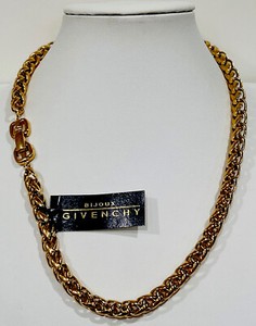 Authentic Signed Givenchy Vintage Chunky Gold Plated Turkish Rope Necklace 18”